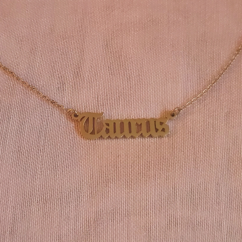 Taurus zodiac necklace